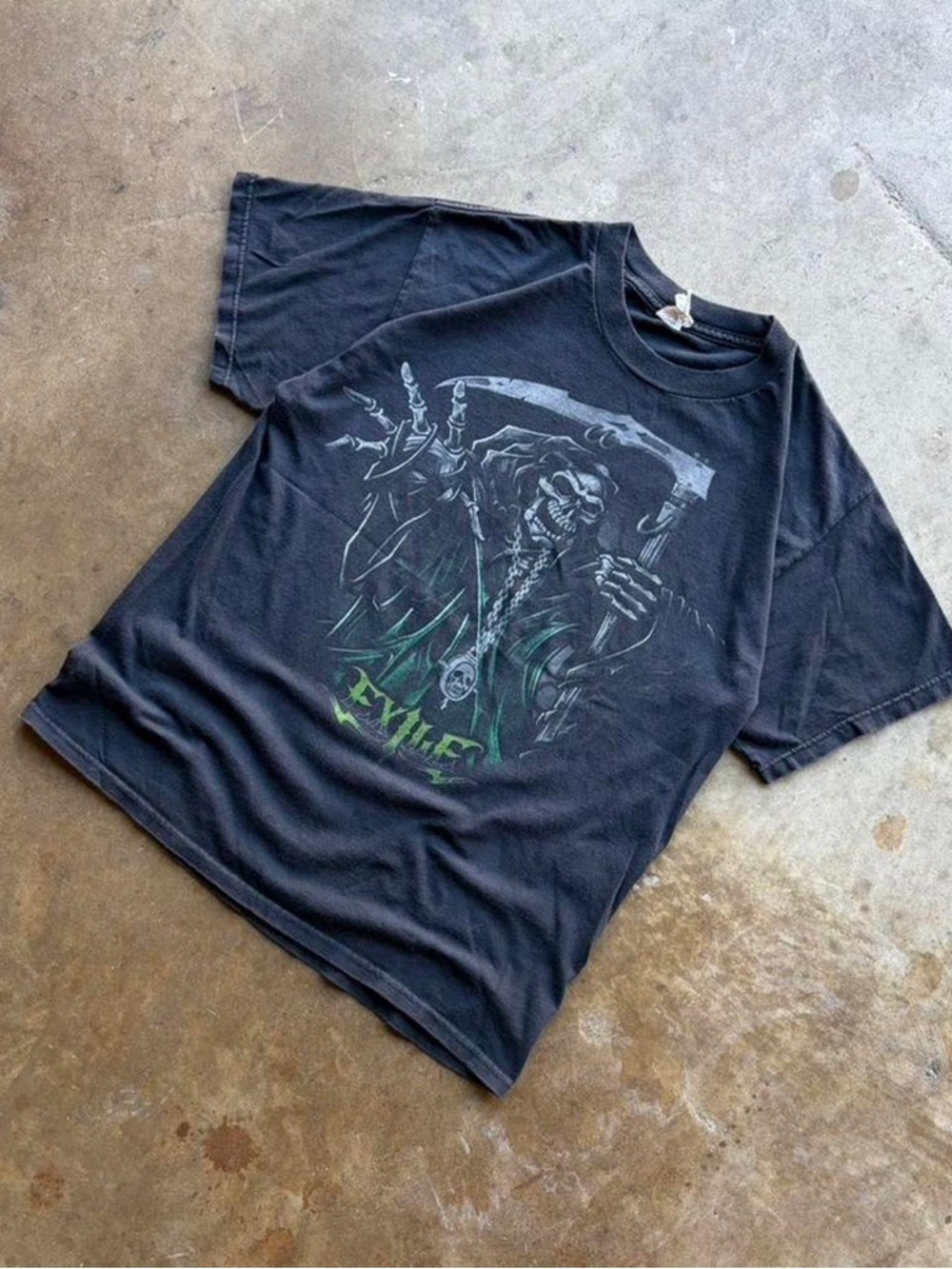Black Graphic Reaper T-Shirt - Men